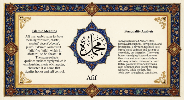 আফিফ নামের অর্থ কি? ইসলামিক ও ব্যক্তিত্বমূলক বিশ্লেষণ