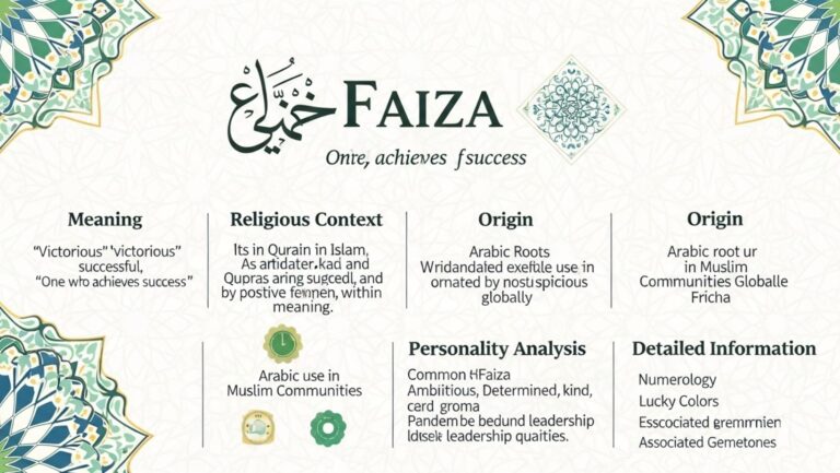 ফাইজা নামের অর্থ কি? ইসলামিক দৃষ্টিকোণ, উৎস, ব্যক্তিত্ব বিশ্লেষণ ও বিস্তারিত তথ্য