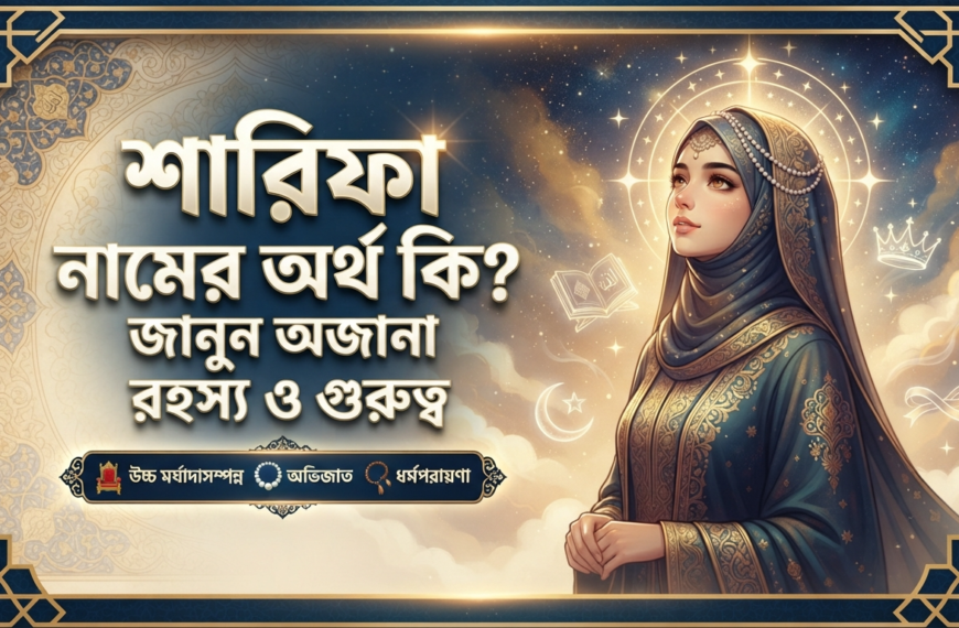 শারিফা নামের অর্থ কি? জানুন অজানা রহস্য ও গুরুত্ব